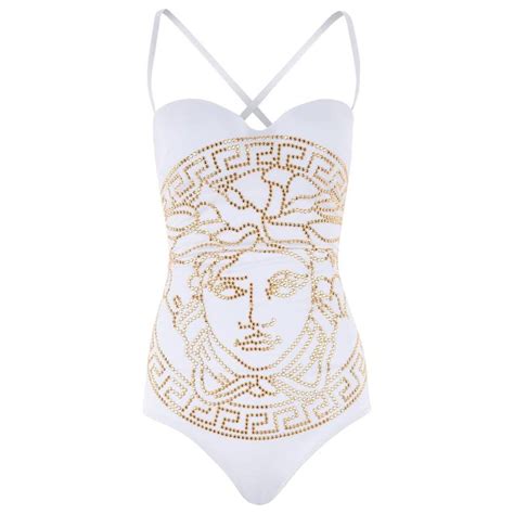 versace swim one piece|Versace medusa bikini.